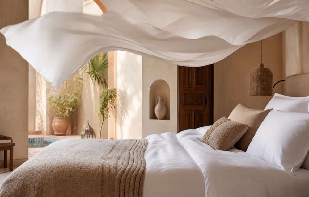 Linge hôtelier Easy Linge Kech dans un riad à Marrakech