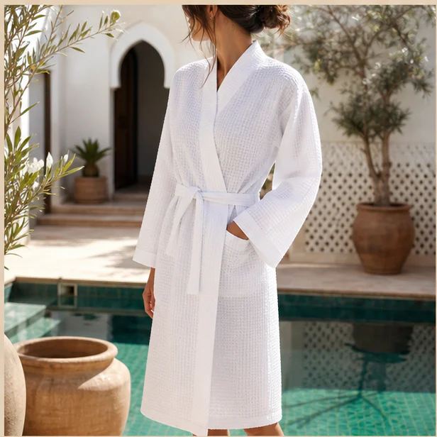 Peignoir nid d’abeille Easy Linge Kech